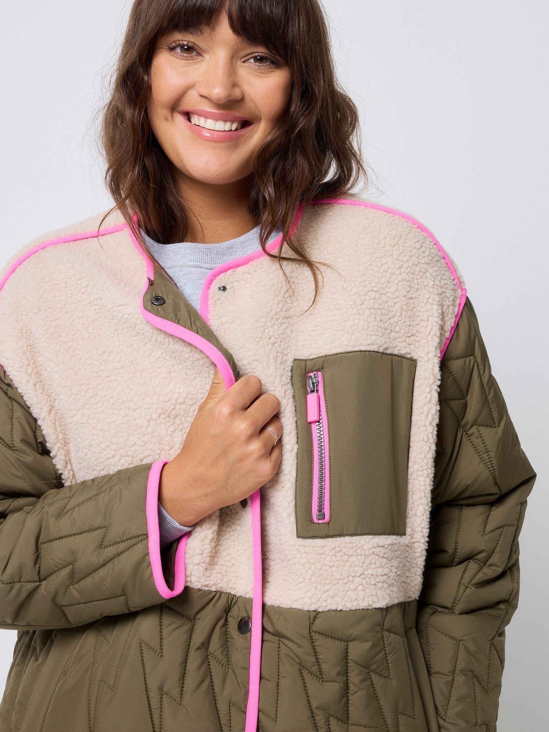 Buy SCAMP & DUDE Green Fleece/Quilted Coat from Next USA