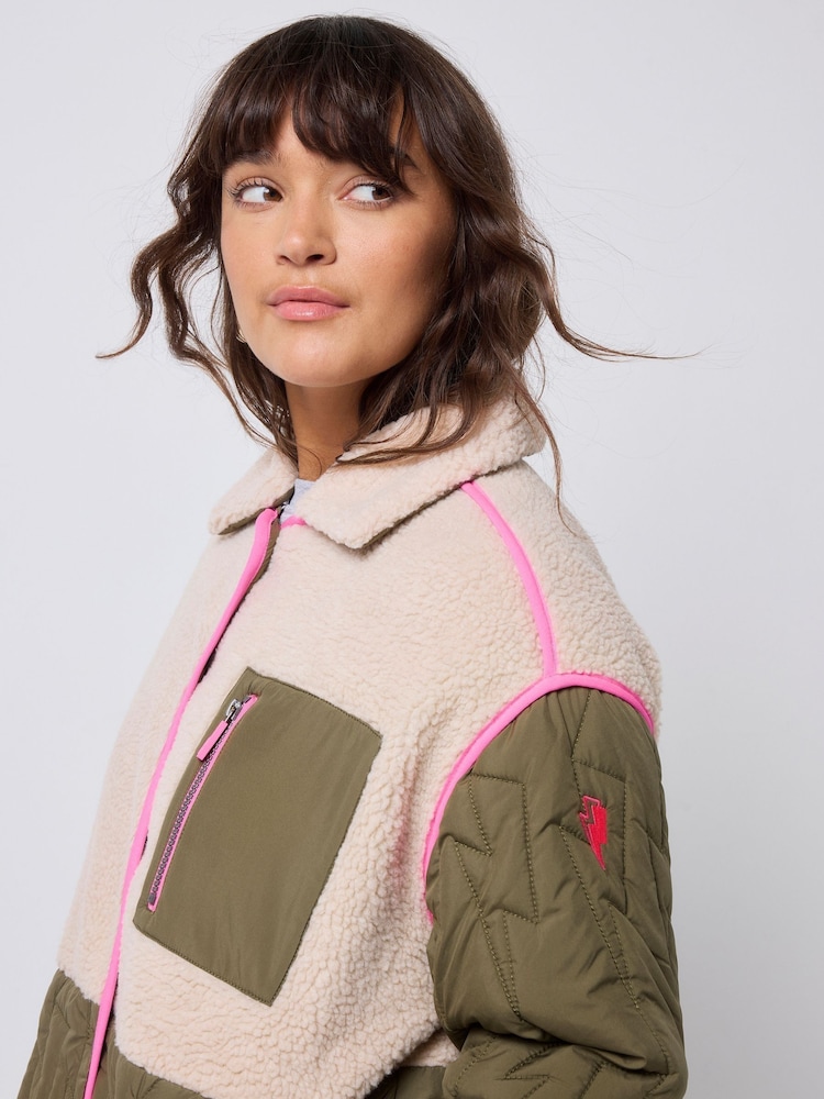 SCAMP & DUDE Green Fleece/Quilted Coat - Image 6 of 6