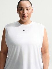 Nike White Curve One Relaxed Dri-FIT Tank Top - Image 1 of 4