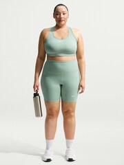 Nike Steam Green Curve Swoosh Medium Support Sports Bra - Image 1 of 5