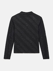 Mint Velvet Black Lace High Neck Top - Image 7 of 7