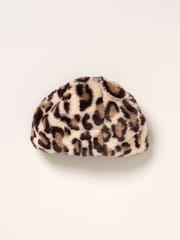 Miss Faux Fur Gilet Beret Muslin Brown Top and Skirt Set - Image 2 of 7