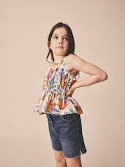 Multi Strappy Peplum Blouse (3-16yrs) - Image 1 of 4