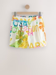 Multicolour Linen Rich Postcard Print Shorts - Image 1 of 3