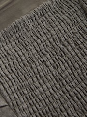 Brown Linen Rich Ruched Bandeau Top - Image 6 of 7