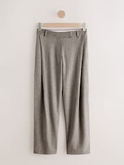 Brown Linen Rich Barrel Leg Trousers - Image 5 of 7