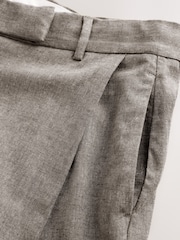 Brown Linen Rich Barrel Leg Trousers - Image 6 of 7