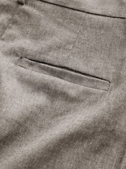 Brown Linen Rich Barrel Leg Trousers - Image 7 of 7