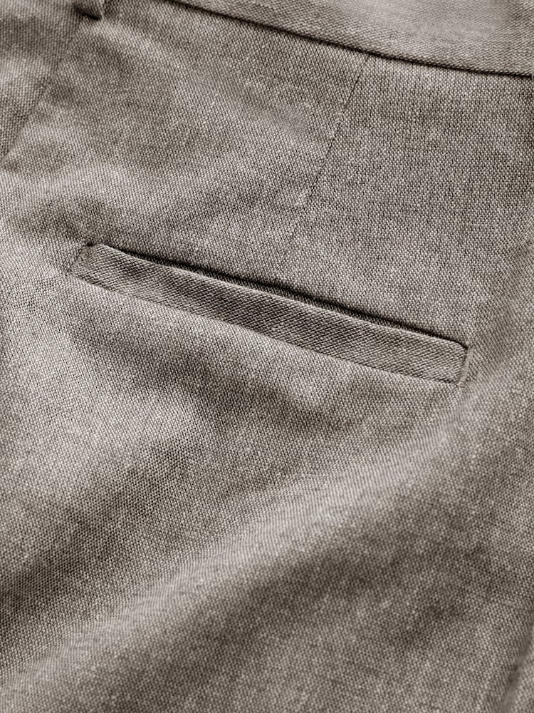 Brown Linen Rich Barrel Leg Trousers - Image 7 of 7 Brown Linen Rich Barrel Leg Trousers - Image 7 of 7