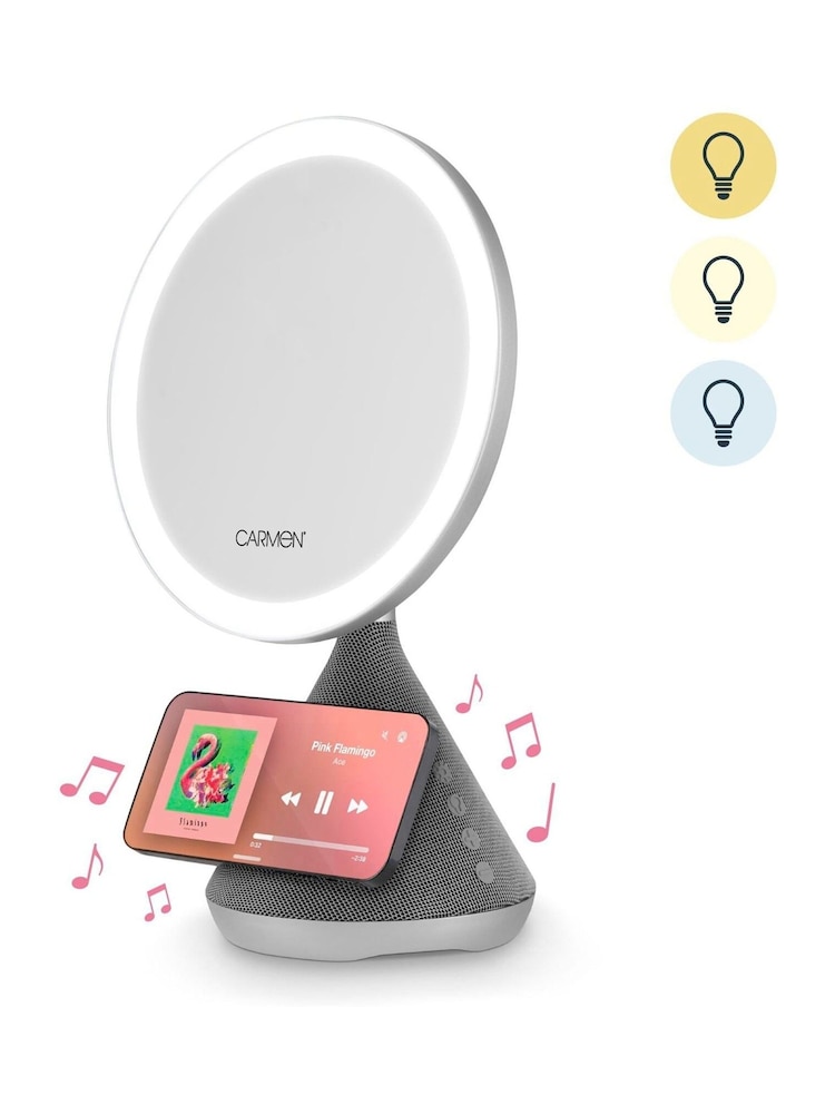 Carmen Silver 3-in-1 Illuminated LED Mirror - Image 2 of 10 Carmen Silver 3-in-1 Illuminated LED Mirror - Image 2 of 10