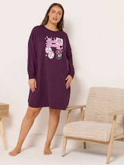 Yours Curve Red Feeling Lucky Long Sleeve Nightdress - Image 2 of 6