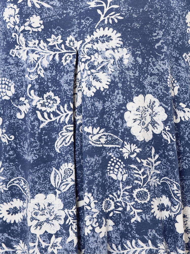 Yours Curve Floral Pleated Front Top - Imagem 5 de 5