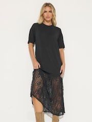 PixieGirl Petite Lace T-Shirt Maxi Dress - Imagen 1 de 5