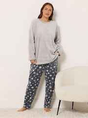 Yours Curve Grey Clipped Lounge Set - Image 1 of 5