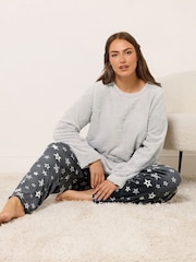 Yours Curve Grey Clipped Lounge Set - Image 2 of 5