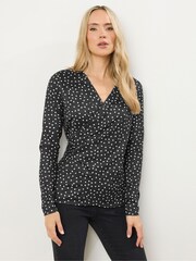 Long Tall Sally Coal Black Wrap Top - Image 1 of 5