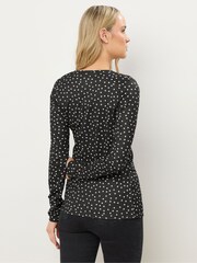 Long Tall Sally Coal Black Wrap Top - Image 3 of 5