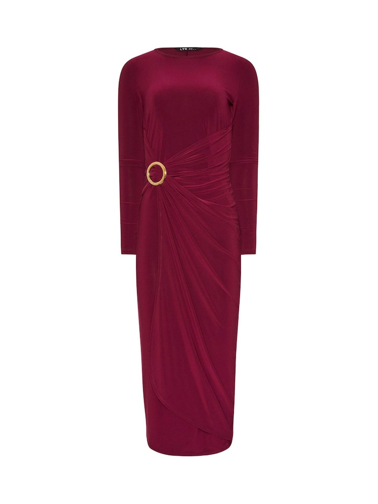 Long Tall Sally Pink Long Sleeve Buckle Midaxi Dress - Image 5 of 5 Long Tall Sally Pink Long Sleeve Buckle Midaxi Dress - Image 5 of 5