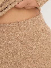 PixieGirl Petite Dark Brown Chenille Wide Leg Joggers - Image 4 of 5