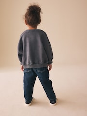 Unicorn gri - Hanorac cu gât crew (3luni-7ani) - Imaginea 3 din 8