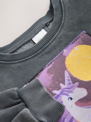 Unicorn gri - Hanorac cu gât crew (3luni-7ani) - Imaginea 7 din 8