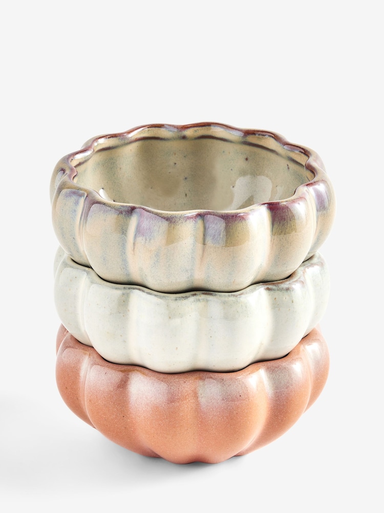 Set of 3 Natural Pumpkin Dip Bowls - Image 2 of 7 Set of 3 Natural Pumpkin Dip Bowls - Image 2 of 7