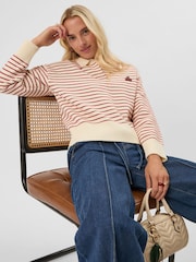 Accessorize Cream Cherry Stripe Polo Neck Jumper - Image 3 of 5