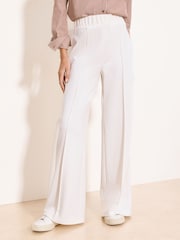 Lipsy White Tall High Waist Wide Leg Trousers - Image 2 of 4