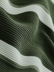 Green Regular Fit Stripe Short Sleeve Jersey Shirt - Image 3 of 3