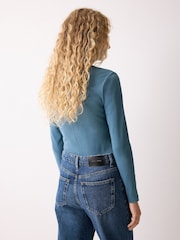 Jigsaw Blue Long Sleeve Fine Cotton Baby T-Shirt - Image 4 of 4