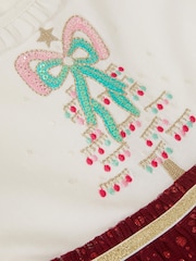 Monsoon Red Baby Christmas Tree Disco Dress - Image 3 of 3