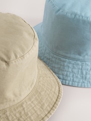 Blue/Neutral Bucket Hats 2 Pack - Image 4 of 6