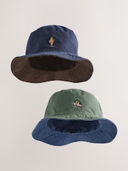 Black/Green Bucket Hats 2 Pack - Image 1 of 5
