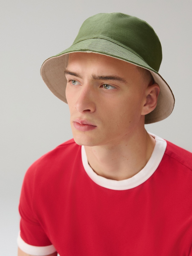 Khaki/Stone Reversible Bucket Hats 2 Pack - Image 7 of 7 Khaki/Stone Reversible Bucket Hats 2 Pack - Image 7 of 7