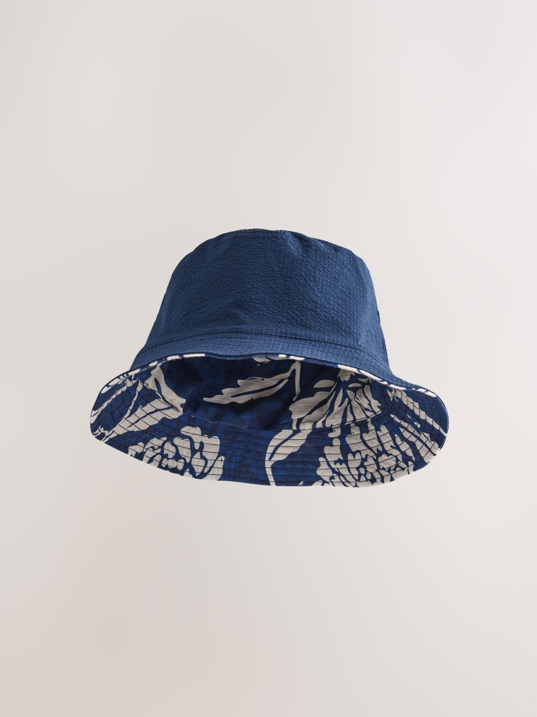 Buy Navy Blue Floral Reversible Bucket Hat from Next Canada