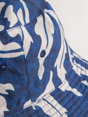 Navy Blue Floral Reversible Bucket Hat - Image 6 of 7