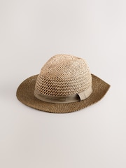 Khaki Stone Panama Straw Hat - Image 1 of 3
