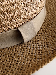 Khaki Stone Panama Straw Hat - Image 2 of 3
