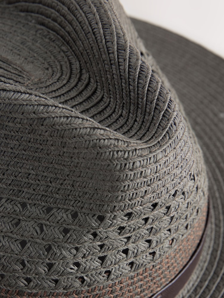 Verde kaki - Panama Straw Hat - Imaginea 3 din 3 Verde kaki - Panama Straw Hat - Imaginea 3 din 3