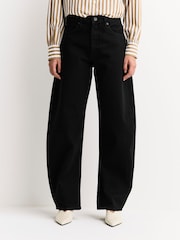 FRAME Black The Bubble Barrel Jeans - Image 3 of 6