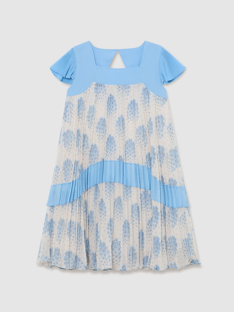 Reiss Nadine Pleated Print Dress - Image 2 of 3 Reiss Nadine Pleated Print Dress - Image 2 of 3