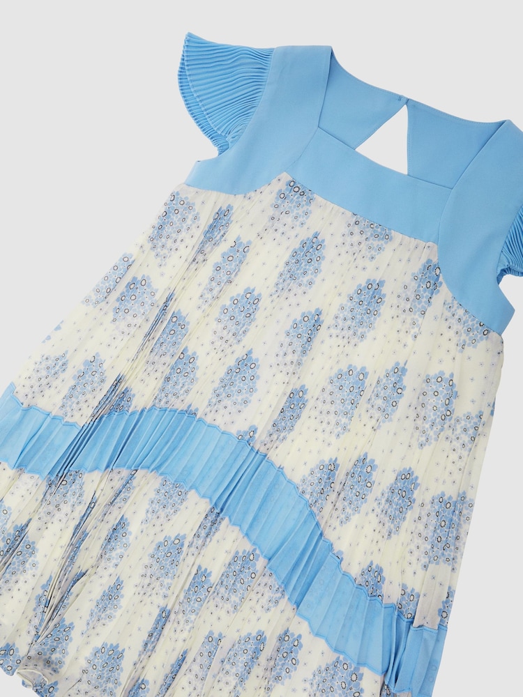 Reiss Nadine Pleated Print Dress - Image 3 of 3 Reiss Nadine Pleated Print Dress - Image 3 of 3