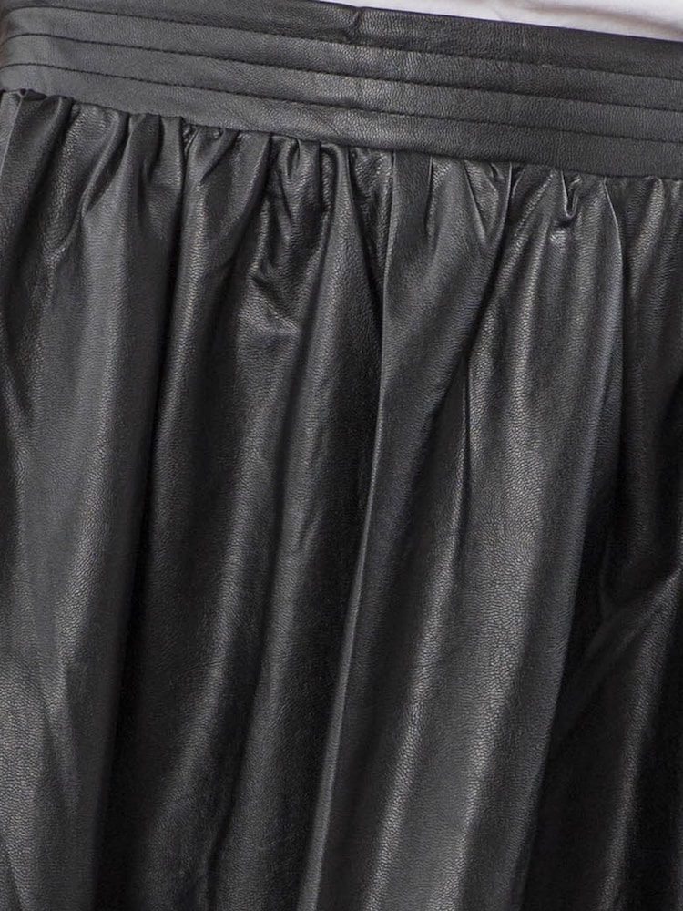 Religion Black Sophie Full Maxi Skirt In Faux Leather With Pockets - Image 5 of 5