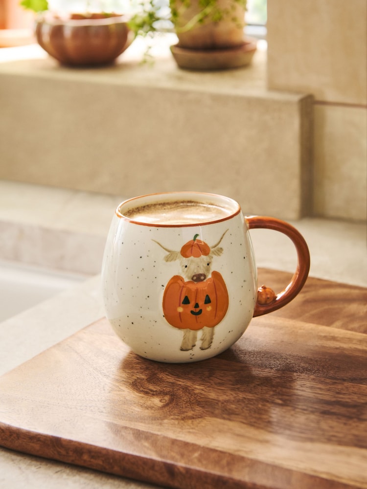Orange Hamish The Highland Cow Pumpkin Mug - Image 1 of 4 Orange Hamish The Highland Cow Pumpkin Mug - Image 1 of 4