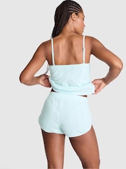 Victoria's Secret Pink Spray Blue Pointelle Short Pyjama Bottoms - Image 2 of 2