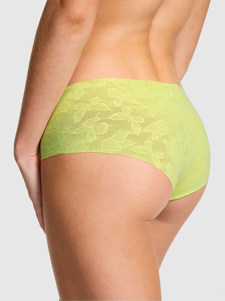 Victoria's Secret Pink Citron Yellow Cheeky No Show Lace Knickers - Image 2 of 2