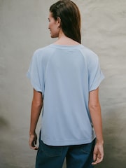 Blue N. Premium V-Neck Modal Short Sleeve Top - Image 5 of 9