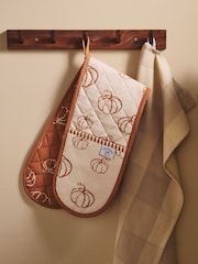 Natural Autumn Pumpkin Double Oven Gloves - Image 2 of 4