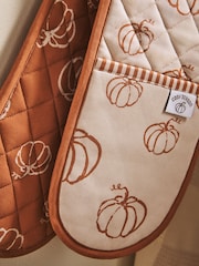 Natural Autumn Pumpkin Double Oven Gloves - Image 3 of 4