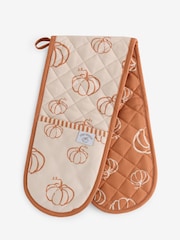 Natural Autumn Pumpkin Double Oven Gloves - Image 4 of 4